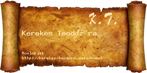Kerekes Teodóra névjegykártya