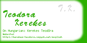 teodora kerekes business card