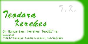 teodora kerekes business card